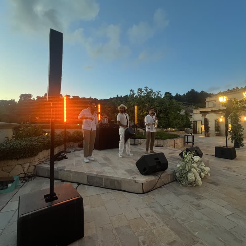 Live-Band unter dem Beduinenzelt auf einer Finca auf Mallorca